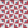 Material Girls Quilt Star Spangled Log Cabin quilt Pattern queen or twin size