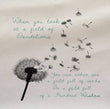 Dandelion Field Weed or Wishes Printed Fabric Panel