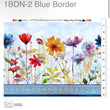 Blue border in the beginnings fabric by Jason Yenter | Blooming night and day