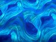 Surge Turquoise and electric blue lava by Qt fabrics 44”