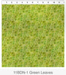 Green leaves in the beginnings fabric by Jason Yenter | Blooming night and day