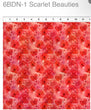 Scarlet beauties in the beginnings fabric by Jason Yenter | Blooming night and day