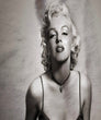 Marilyn Monroe Portrait Black & White Printed Fabric Panel 12”x12”