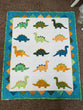 Dino Roar quilt kit 44”x53” crib kit baby girl pink purples  greens orange  aqua