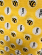 Artiq textile honey bee Yellow Organic   Cotton lil fraying digital printed HOT item! Sold by the yard