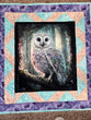 Hoot Owl # 3 Art quilt pre cut kit complete kit pattern top back binding with Crystals