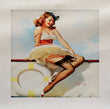 Sailor Pin Up Girl Printed Fabric Panel