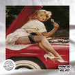 Pin Up Girl Mechanic Red Car Printed Fabric Panel