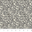 Cream and Black Damask