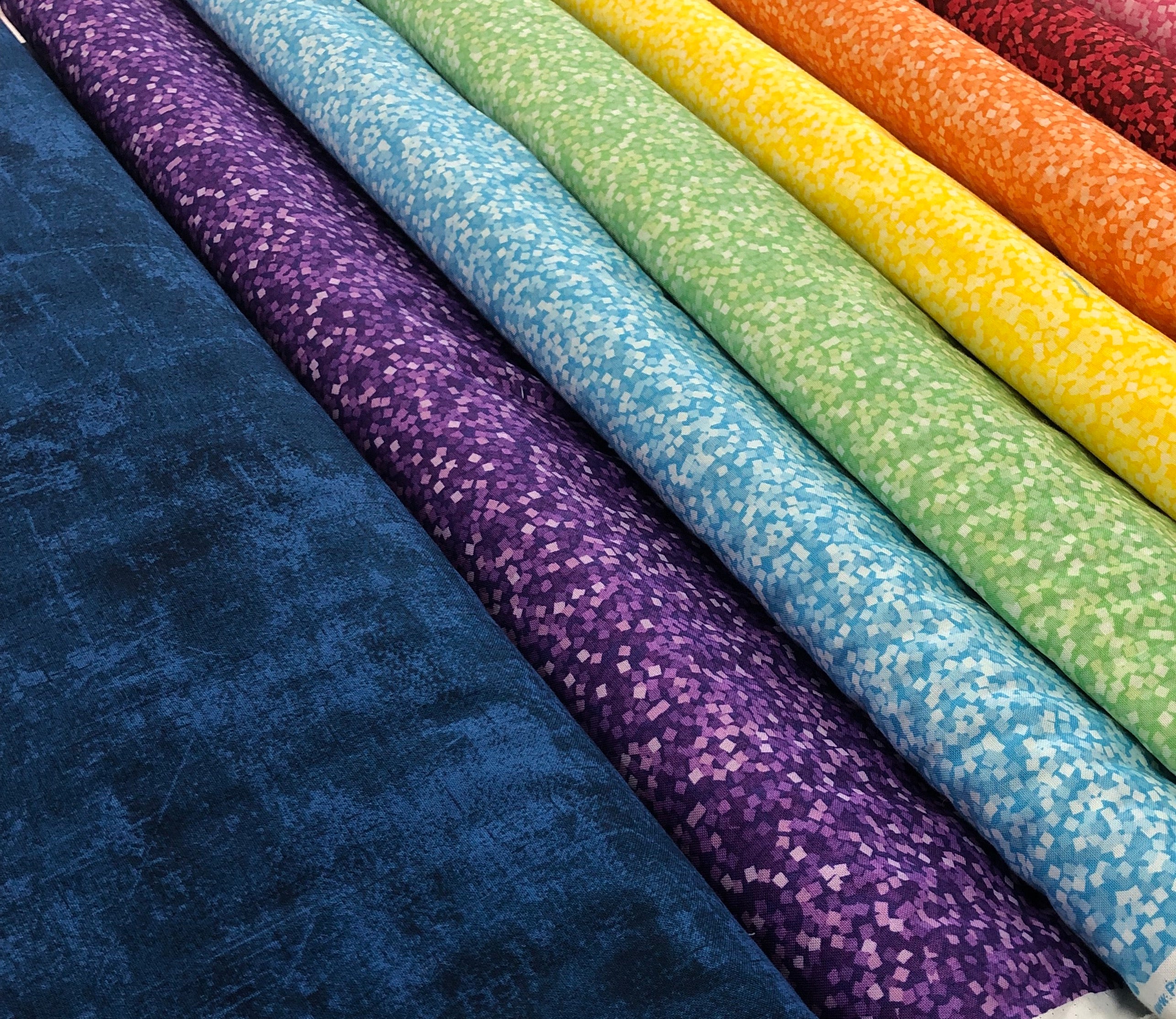 Northcott Pre Cut Colors of Rainbow Lemoyne Star Quilt Kit 9.5 yards t ...