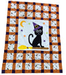 Black Cat riding  broom Appliqué pre cut quilt kit